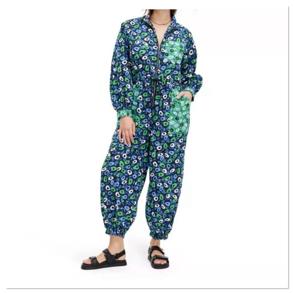 Diane Von Furstenberg Nylon Jazz Dots Jumpsuit Romper